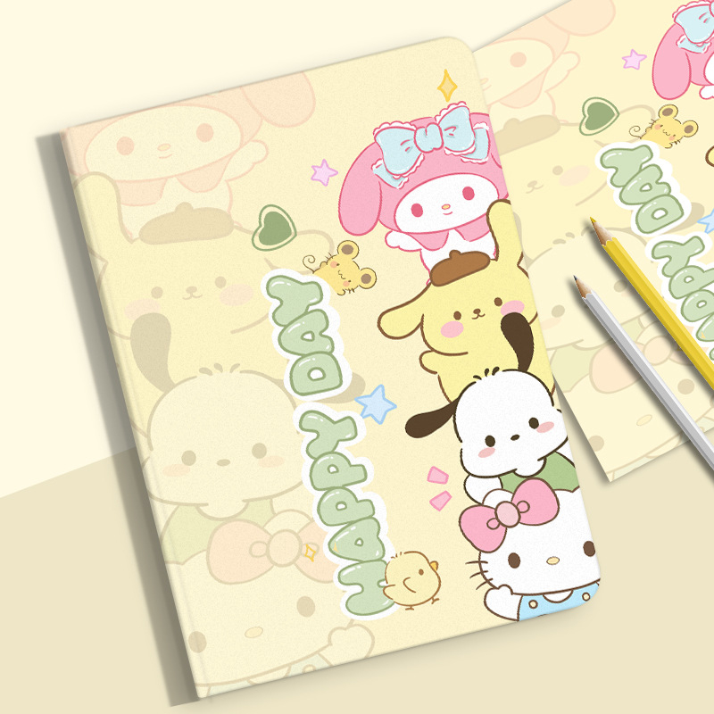 Carcasă protecție din silicon pentru seria iPad Air – design cartoon, stil all-inclusive, rezistentă la șocuri, anti-cădere, atracție magnetică; suport mod somn