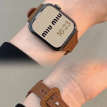 Brățară de ceas din piele naturală cu textură granulată, compatibilă cu Huawei Fit3/Fit4 și Redmi Watch4/Watch5 – închizătoare cu buton snap, dimensiuni de interfață personalizate, stil la modă