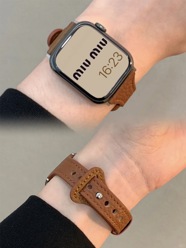 Brățară de ceas din piele naturală cu textură granulată, compatibilă cu Huawei Fit3/Fit4 și Redmi Watch4/Watch5 – închizătoare cu buton snap, dimensiuni de interfață personalizate, stil la modă