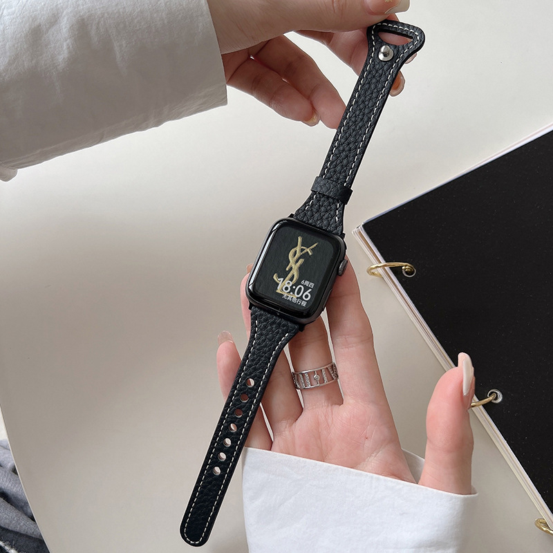 Brățară de ceas din piele naturală cu textură granulată, compatibilă cu Huawei Fit3/Fit4 și Redmi Watch4/Watch5 – închizătoare cu buton snap, dimensiuni de interfață personalizate, stil la modă