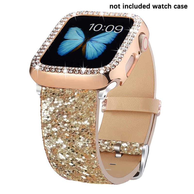 PU кожена лъскава каишка за Apple Watch Ultra (модел 98765), тегло 17 г, пусната през 2024 г.