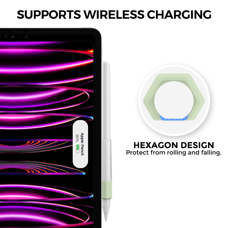 Grip din silicon pentru Apple Pencil 1–3 (USB-C) – placare cu aur, AhaStyle