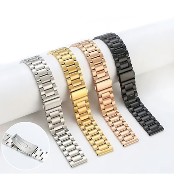 Haihan стоманена каишка за часовник — съвместима с Apple Watch, Samsung и Casio; интерфейс 20/22 мм; тегло 60 г; закопчалка катарама; бизнес стил