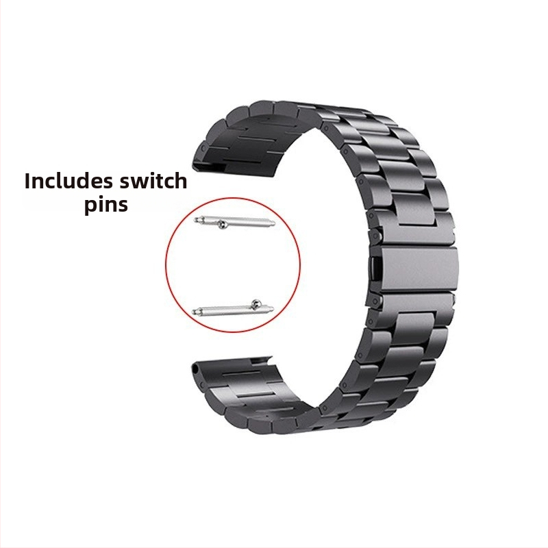 Haihan стоманена каишка за часовник — съвместима с Apple Watch, Samsung и Casio; интерфейс 20/22 мм; тегло 60 г; закопчалка катарама; бизнес стил