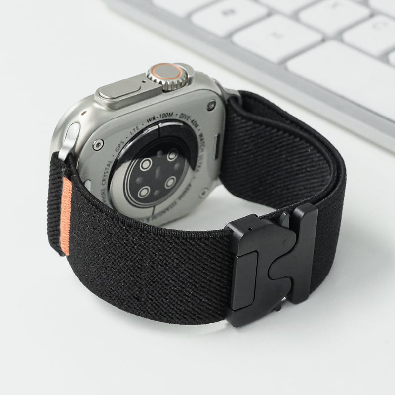 Спортна найлонова каишка за Apple Watch със парашутна катарама; съвместима с Apple Watch модели; материал: найлонова плитка; стил: спортен