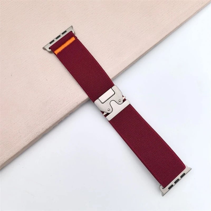 Спортна найлонова каишка за Apple Watch със парашутна катарама; съвместима с Apple Watch модели; материал: найлонова плитка; стил: спортен