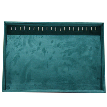 Suport de bijuterii cu interior din flanel, formă pătrată, carcasă din lemn masiv, 1 nivel