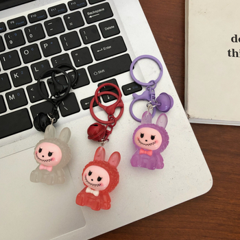 Pandantiv cheie luminos 3D din rășină, lucrat manual, stil drăguț, animale mici