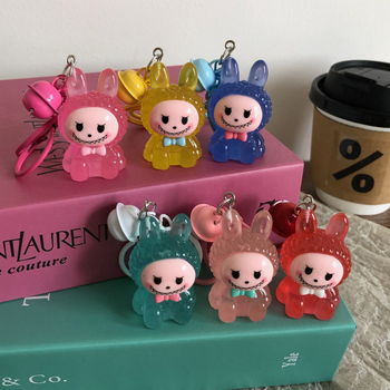 Pandantiv cheie luminos 3D din rășină, lucrat manual, stil drăguț, animale mici