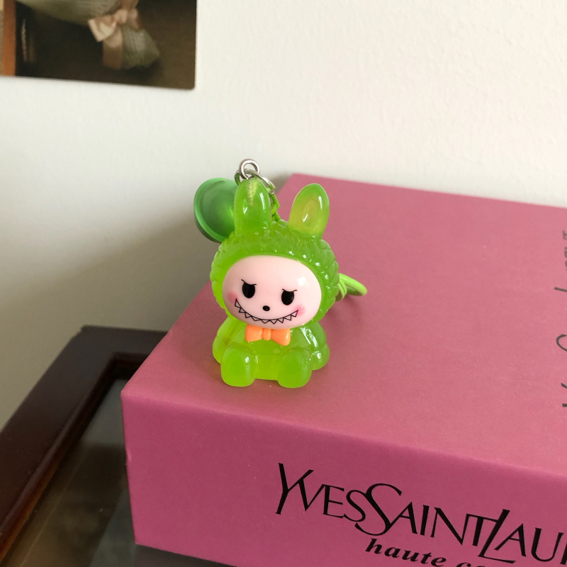 Pandantiv cheie luminos 3D din rășină, lucrat manual, stil drăguț, animale mici