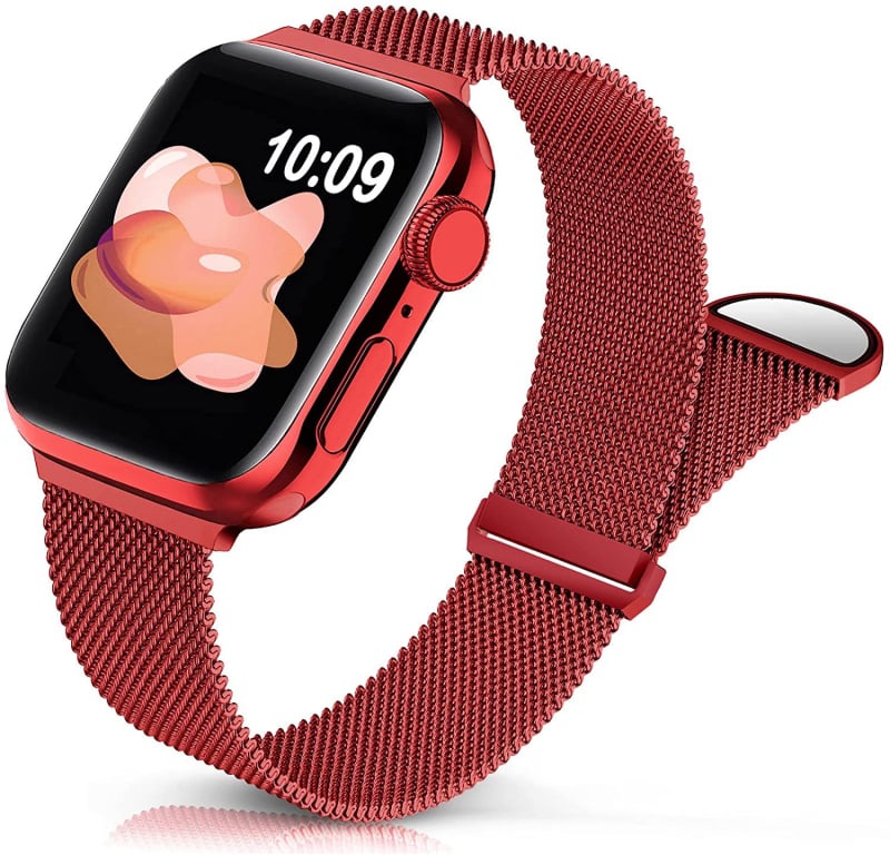 Apple Watch стоманена Миланезе магнитна каишка, универсална съвместимост, 30 г, 2020