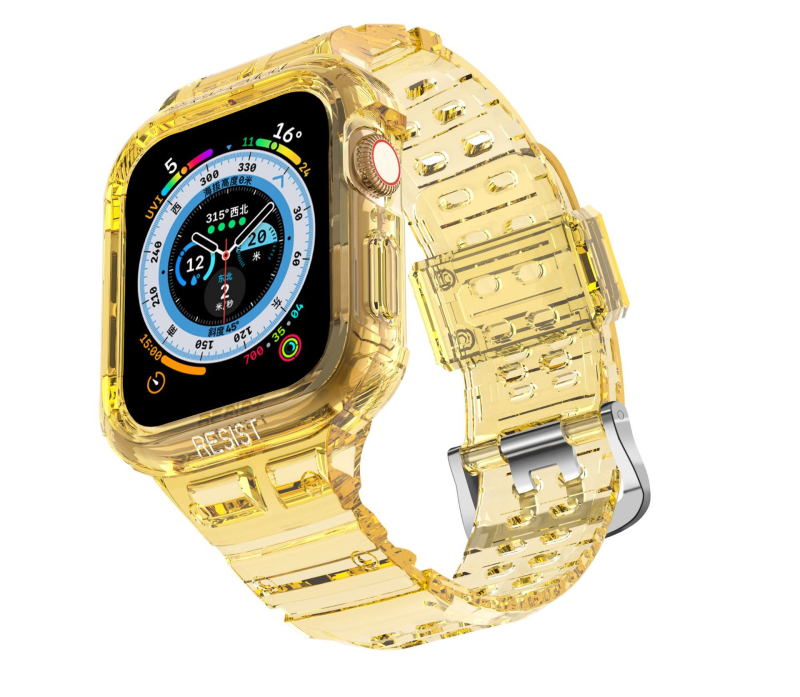 Prozirni TPU remen za Apple Watch, jednodijelni dizajn, kompatibilan s 38/40/41 mm i 42/44/45 mm
