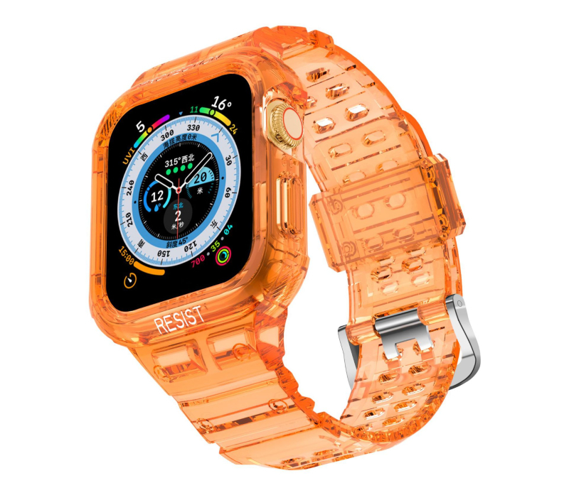 Prozirni TPU remen za Apple Watch, jednodijelni dizajn, kompatibilan s 38/40/41 mm i 42/44/45 mm