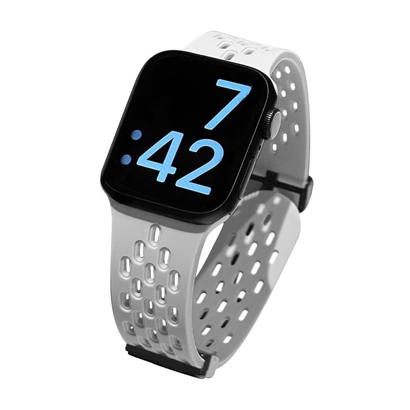 Perforirana silikon narukvica za Apple Watch s magnetskom kopčom, prozračna