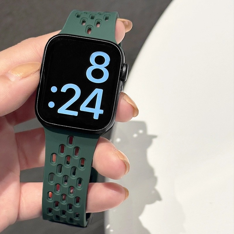 Perforirana silikon narukvica za Apple Watch s magnetskom kopčom, prozračna