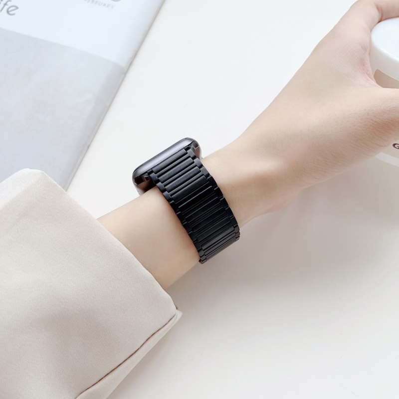 Apple Watch каишка със магнитен заден пръстен, метал, бизнес стил