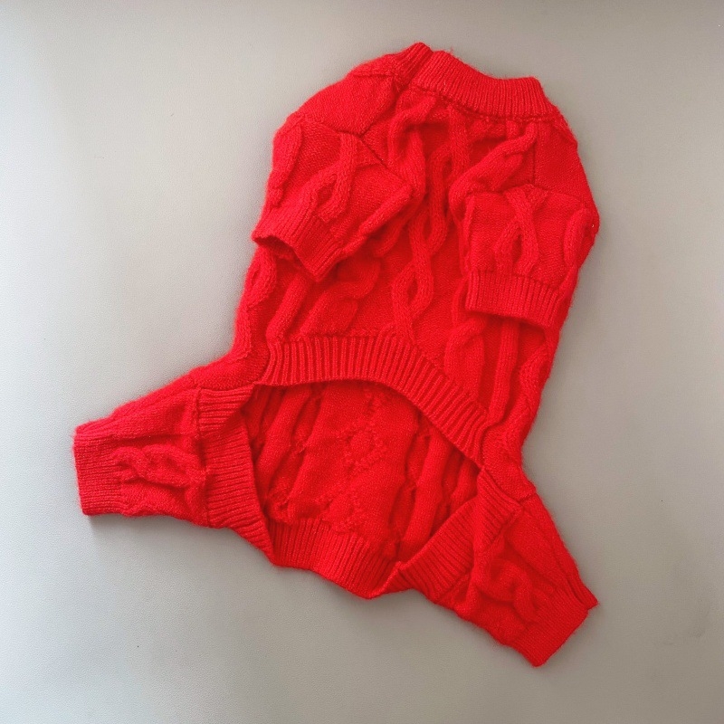 Pulover tricotat pentru câini – lână, stil japonez și coreean, haine pentru animale de companie unisex