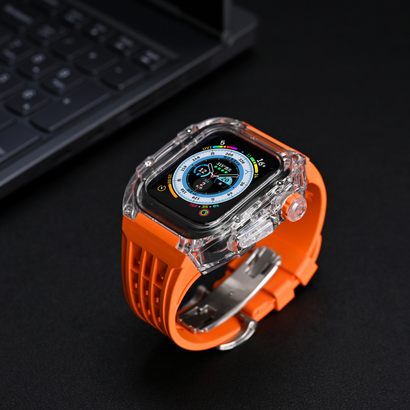 Apple Watch Series 8 korpus i narukvica - gumeni remen, posebno prilagođeno sučelje, prilagodljiva veličina sučelja, objavljeno 2022