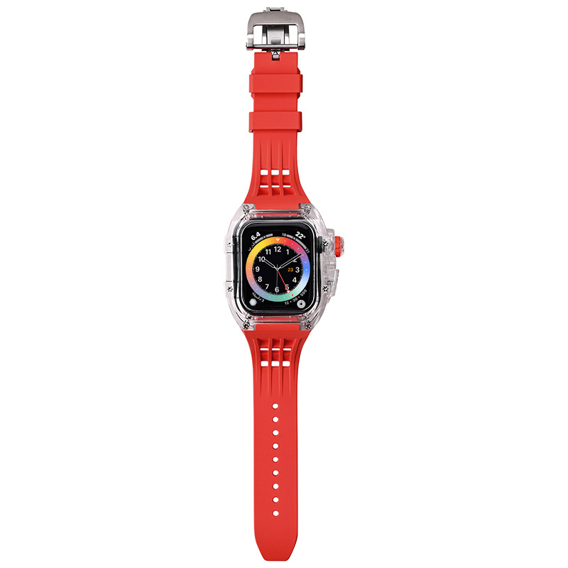 Apple Watch Series 8 korpus i narukvica - gumeni remen, posebno prilagođeno sučelje, prilagodljiva veličina sučelja, objavljeno 2022