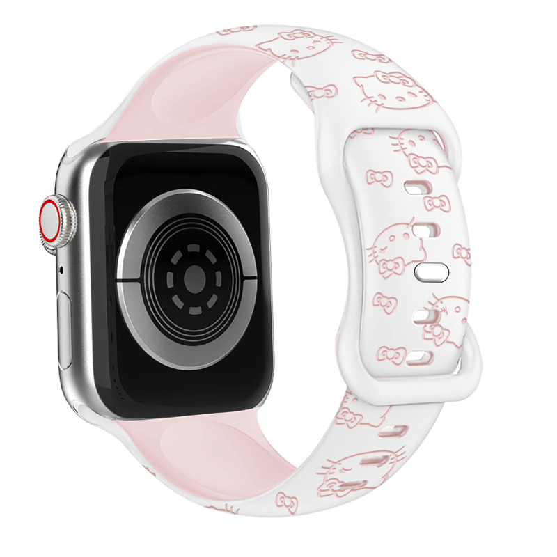 DITUOSI curea din silicon pentru Apple Watch, gravură cu laser, compatibilă cu Apple S1098765, închidere cu buton snap, greutate 20 g, stil modern
