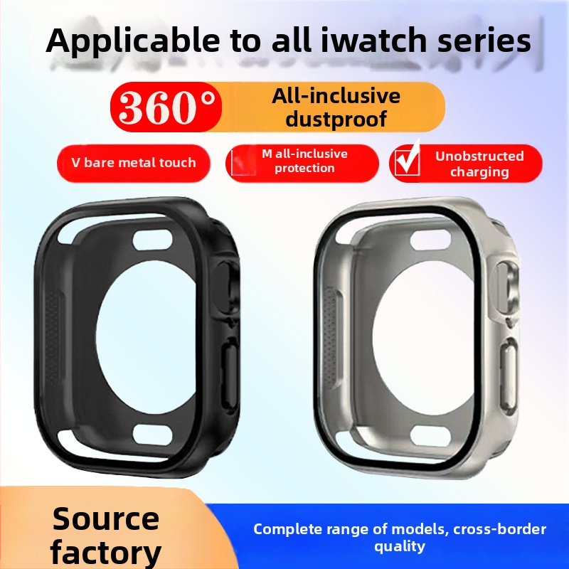 Apple Watch kaitseümbris S10 jaoks – 360° täis kaitse, tolmukindel, integreeritud ekraanikile, PC-materjal