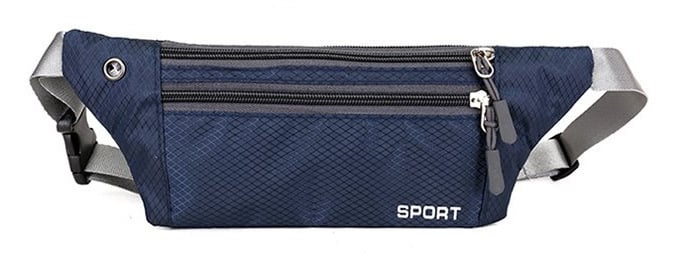 Vīriešu jostas soma – pilsētas vienkāršs stils, kanvas audums, elpojoša, vienkrāsu raksts