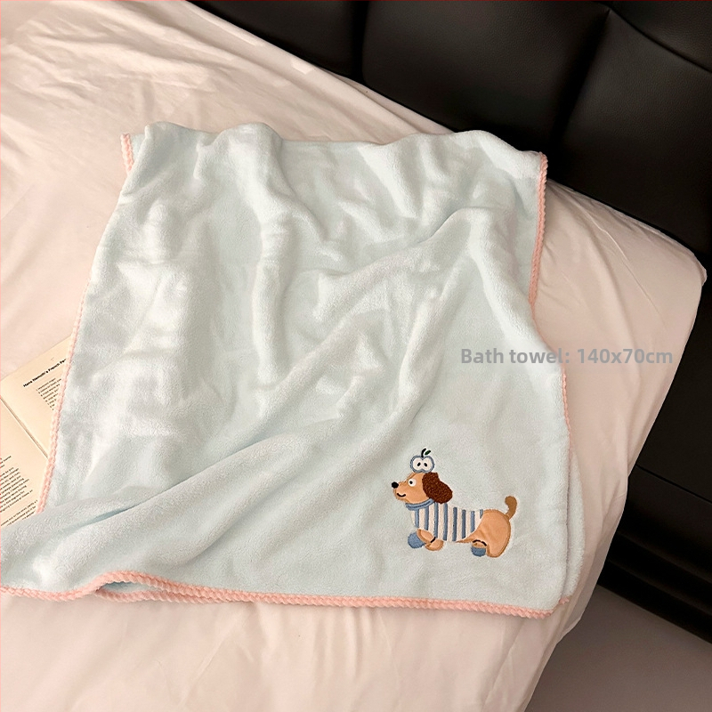 Trys mikropluošto vonios rankšluosčiai su plaukų džiovinimo kepure, lengvi, mažiau nei 100 g kiekvienam, 150D Jacquard audinys