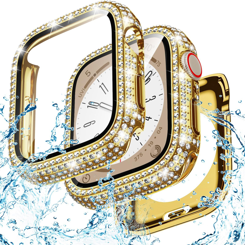 Zaštitna kutija za Apple Watch Ultra od PC-a s potpuno dijamantnom ugradnjom i integriranim tvrdom filmom