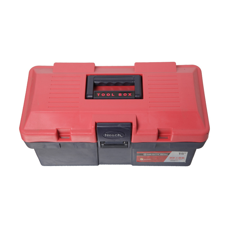 Cutie de scule din plastic – design cu două niveluri, pentru depozitarea uneltelor, ramă: plastic/fier, origine: Shandong