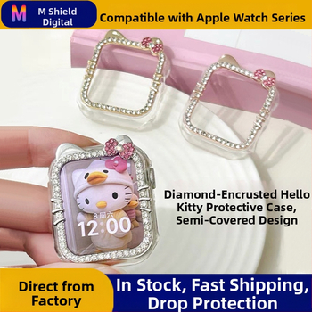 Diamantom osadený kryt Apple Watch pre S10, kompatibilný so S9 a S8/S7