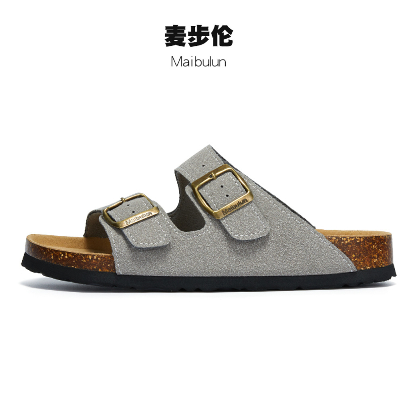 McProm kamštinės šlepetės, neslystanti EVA pada, matinė viršutinė dalis, tinklinis vidus, suaugusiems, vienos spalvos, plokščias padas