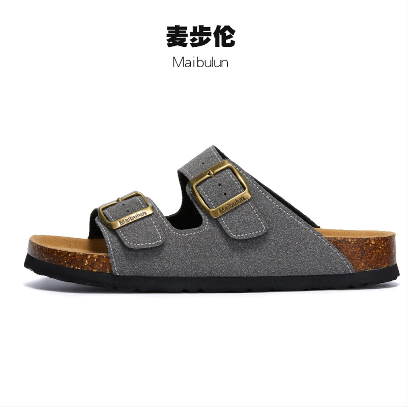 McProm kamštinės šlepetės, neslystanti EVA pada, matinė viršutinė dalis, tinklinis vidus, suaugusiems, vienos spalvos, plokščias padas