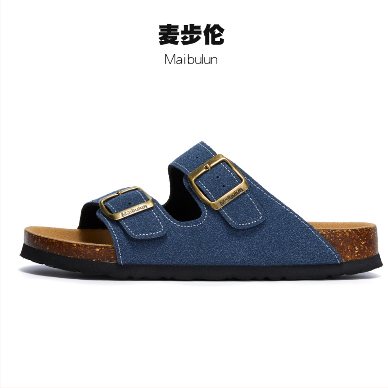 McProm kamštinės šlepetės, neslystanti EVA pada, matinė viršutinė dalis, tinklinis vidus, suaugusiems, vienos spalvos, plokščias padas