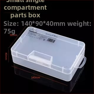 Skaidri plastikinė laikymo dėžutė elektroninėms dalims ir varžtams — plokštėms skirtas organizatorius su tvirtu rėmu