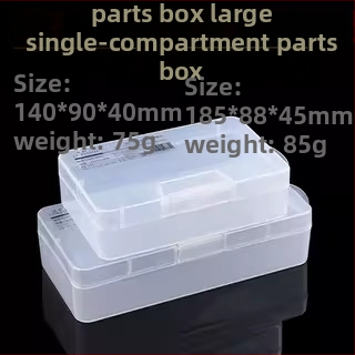 Skaidri plastikinė laikymo dėžutė elektroninėms dalims ir varžtams — plokštėms skirtas organizatorius su tvirtu rėmu