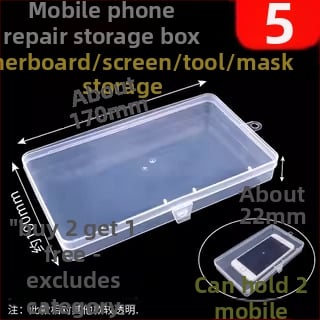 Skaidri plastikinė laikymo dėžutė elektroninėms dalims ir varžtams — plokštėms skirtas organizatorius su tvirtu rėmu