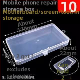 Skaidri plastikinė laikymo dėžutė elektroninėms dalims ir varžtams — plokštėms skirtas organizatorius su tvirtu rėmu