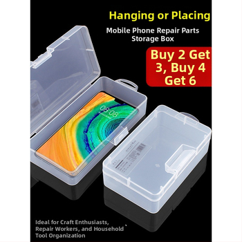 Skaidri plastikinė laikymo dėžutė elektroninėms dalims ir varžtams — plokštėms skirtas organizatorius su tvirtu rėmu