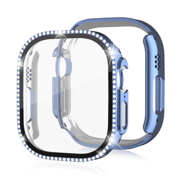 Apsauginis korpusas Apple Watch Ultra8 – platinėtas PC su deimantų akcentais ir grūdintojo plėve, OSK; Suderinamas su Apple Watch; Svoris 0.02; Išleistas 2022