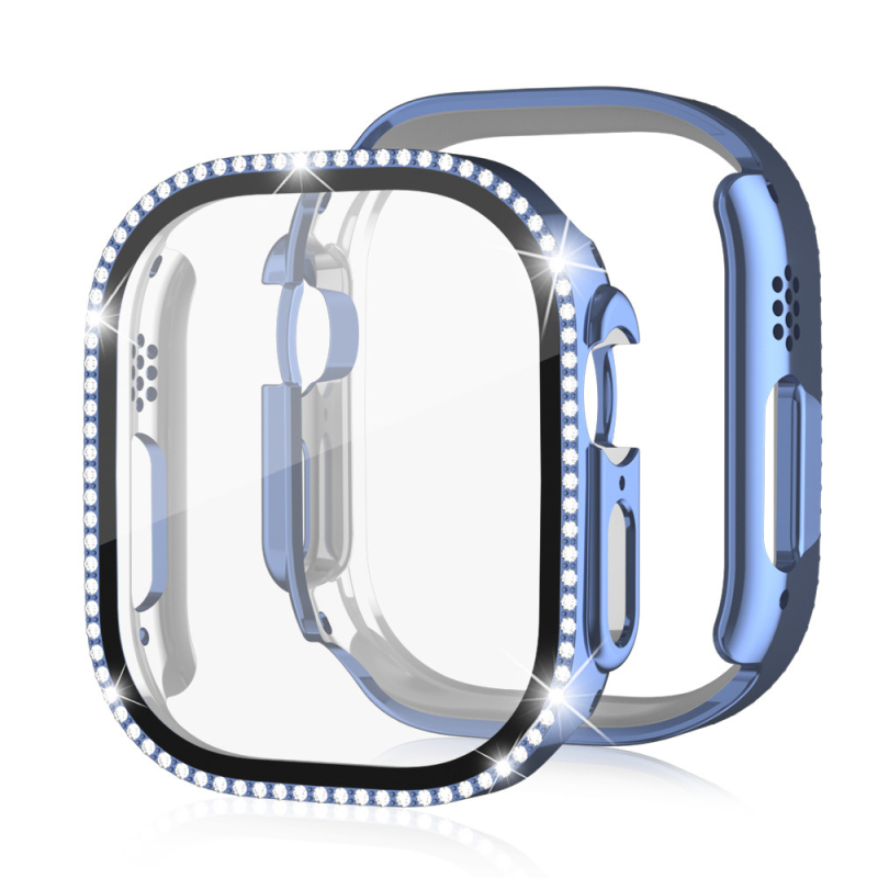 Apsauginis korpusas Apple Watch Ultra8 – platinėtas PC su deimantų akcentais ir grūdintojo plėve, OSK; Suderinamas su Apple Watch; Svoris 0.02; Išleistas 2022