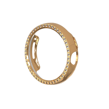 Carcasă de protecție Pixel Watch 1/2 Gen – design gol cu o singură rând de diamante, material PC