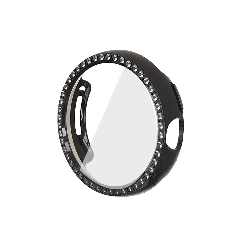 Carcasă de protecție Pixel Watch 1/2 Gen – design gol cu o singură rând de diamante, material PC