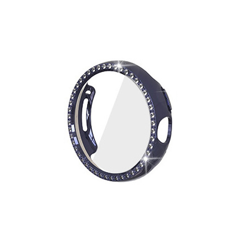 Carcasă de protecție Pixel Watch 1/2 Gen – design gol cu o singură rând de diamante, material PC