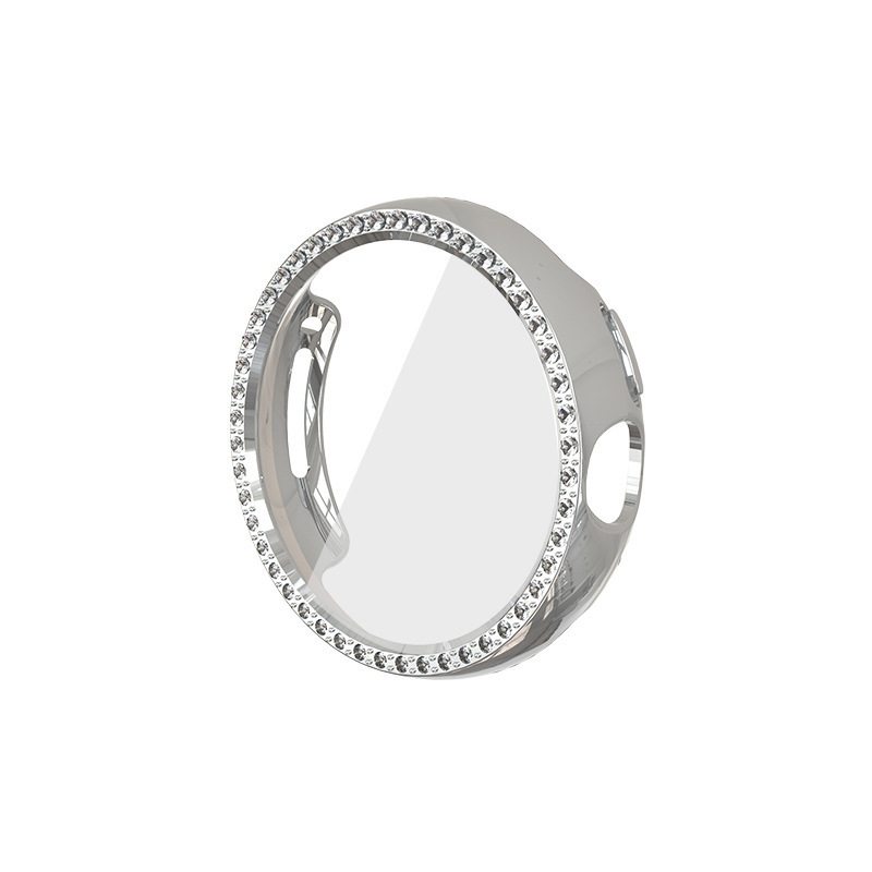 Carcasă de protecție Pixel Watch 1/2 Gen – design gol cu o singură rând de diamante, material PC