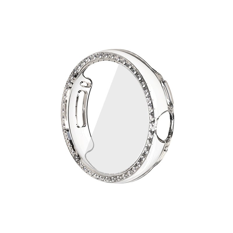 Carcasă de protecție Pixel Watch 1/2 Gen – design gol cu o singură rând de diamante, material PC