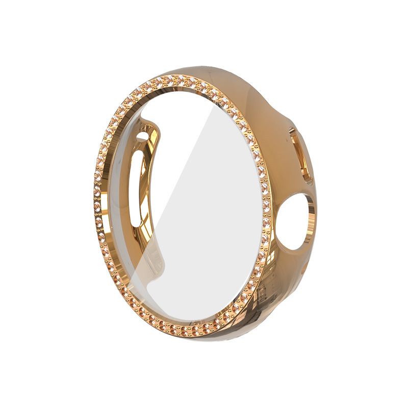 Carcasă de protecție Pixel Watch 1/2 Gen – design gol cu o singură rând de diamante, material PC