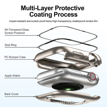 Apple Watch dėklas su 360° apsauga, polikarbonatas, suderinamas su Apple Watch 3–11 ir SE, svoris 10 g