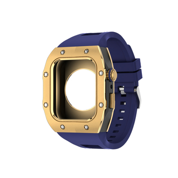 Carcasă de protecție pentru Apple Watch din aliaj și gel de silice, curea integrată