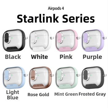 AirPods 4 aizsargkaste - visaptverošs korpuss, matēta apdare, roku darbs, TPE materiāls, saderīgs ar Apple