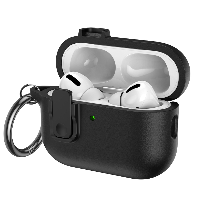 Kućište za AirPods s kožnom teksturom, sigurnosni prekidač, otpornost na padove i otiske prstiju, sveobuhvatna zaštita, PC kućište injekcijsko